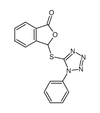 1(3H)-Isobenzofuranone, 3-[(1-phenyl-1H-tetrazol-5-yl)thio]- 结构式