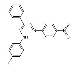 5-(P-IODOPHENYL)-1-(P-NITROPHENYL)-3-PHENYLFORMAZAN 结构式