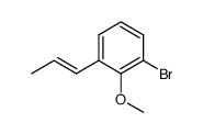 Benzene, 1-bromo-2-methoxy-3-(1-propenyl)-, (E)- (9CI) 结构式