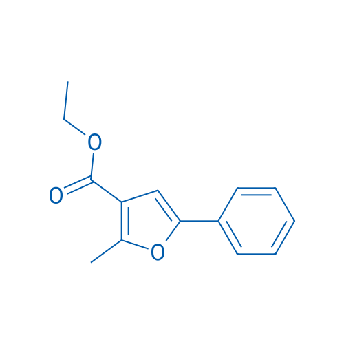 2-甲基-5-苯基呋喃-3-羧酸乙酯 结构式