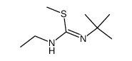 Carbamimidothioic acid, N-(1,1-dimethylethyl)-N'-ethyl-, methyl ester 结构式