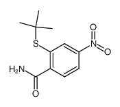 2-叔丁硫基-4-硝基苯甲酰胺 结构式