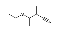 3-(乙硫基)-2-甲基丁腈 结构式