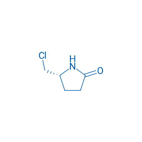 (R)-5-(氯甲基)吡咯烷-2-酮 结构式
