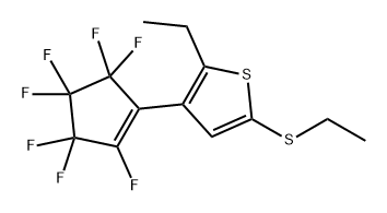 2-乙基-5-(乙硫基)-3-(2,3,3,4,4,5,5-七氟-1-环戊烯-1-基)噻吩 结构式