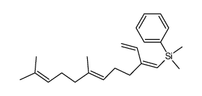 Benzene, [[(1Z,5E)-2-ethenyl-6,10-dimethyl-1,5,9-undecatrien-1-yl]dimethylsilyl]- 结构式