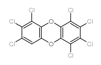 1,2,3,4,6,7,8-七氯二苯并-对-二恶英 结构式