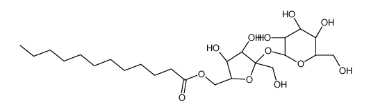 6-O-十二酰基-β-D-呋喃果糖基-α-D-吡喃葡萄糖苷 结构式