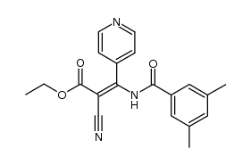 2-Propenoic acid, 2-cyano-3-[(3,5-dimethylbenzoyl)amino]-3-(4-pyridinyl)-, ethyl ester, (E)- (9CI) 结构式