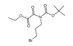 Acetic acid, 2-[(3-bromopropyl)[(1,1-dimethylethoxy)carbonyl]amino]-2-oxo-, ethyl ester 结构式