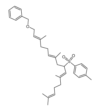 1-(((6E,10E,14E)-16-(苄氧基)-2,6,10,14-四甲基十六碳-2,6,10,14-四烯-8-基)磺酰)-4-甲基苯 结构式