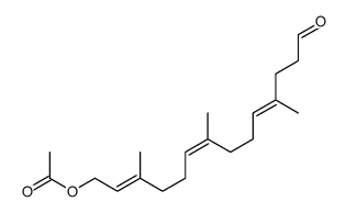 4,8,12-Tetradecatrienal, 14-(acetyloxy)-4,8,12-trimethyl-, (4E,8E,12E)- 结构式