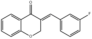 3-[(E)-(3-氟苯基)亚甲基]-2,3-二氢-4H-色烯-4-酮 结构式