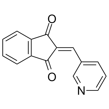 2-(3-吡啶亚甲基)-1,3-茚满二酮 结构式