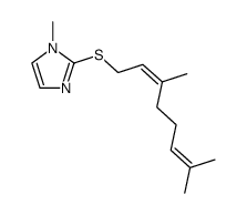 1H-Imidazole, 2-[(3,7-dimethyl-2,6-octadienyl)thio]-1-methyl-, (Z)- (9CI) 结构式
