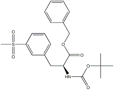 N-叔丁氧羰基-3-甲砜基-L-苯丙氨酸苄酯 结构式