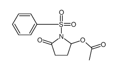 5-乙酰氧基-1-(苯磺酰基)-2-吡咯烷酮 结构式