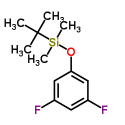 叔丁基(3,5-二氟苯基)二甲基硅烷 结构式