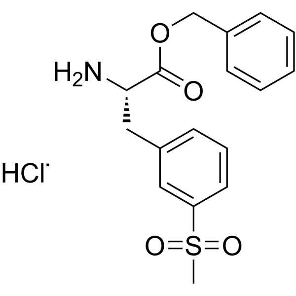 (S)-2-氨基-3-甲砜基-苯丙酸苄酯盐酸盐 结构式