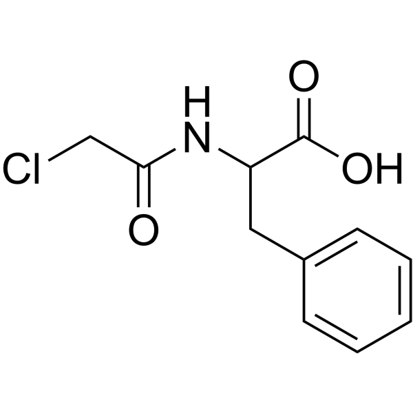 氯乙酰基-DL-苯丙氨酸 结构式