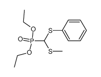 Phosphonic acid, P-[(methylthio)(phenylthio)methyl]-, diethyl ester 结构式
