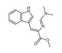 2-Propenoic acid, 2-[[(dimethylamino)methylene]amino]-3-(1H-indol-3-yl)-, methyl ester, (Z,)- (9CI) 结构式