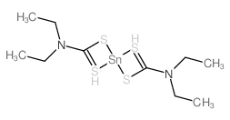 二乙基二硫代氨基甲酸锡(II) 结构式