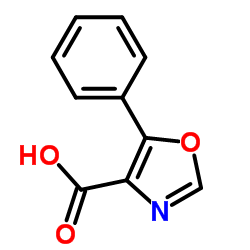 5-苯基噁唑-4-甲酸 结构式