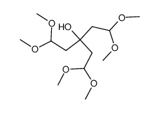 3-(2,2-二甲氧基乙基)-1,1,5,5-四甲氧基-3-戊醇 结构式