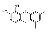 3-氨基-4-[(3,5-二甲基苯基)硫代]-5-甲基-2(1H)-吡啶酮 结构式