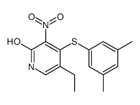4-[(3,5-二甲基苯基)硫代]-5-乙基-3-硝基-2(1H)-吡啶酮 结构式