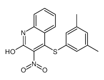 2(1H)-Quinolinone, 4-[(3,5-dimethylphenyl)thio]-3-nitro- 结构式