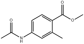 4-乙酰氨基-2-甲基苯甲酸甲酯 结构式