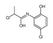 2-氯-N-(5-氯-2-羟基苯基)丙酰胺 结构式