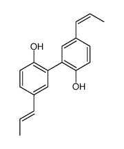 5,5'-二-((E)-1-丙烯基)-2,2'-联苯酚 结构式
