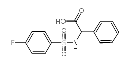 2-([(4-氟苯基)磺酰基]氨基)-2-苯乙酸 结构式