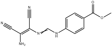 METHYL 4-[(([(Z)-2-AMINO-1,2-DICYANOETHENYL]IMINO)METHYL)AMINO]BENZENECARBOXYLATE 结构式