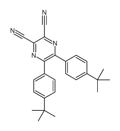 5,6-双(4-叔丁基苯基)-2,3-吡嗪二腈 结构式
