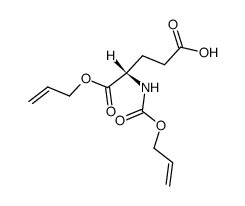 (S)-5-(allyloxy)-4-(((allyloxy)carbonyl)amino)-5-oxopentanoicacid 结构式