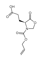 4-Oxazolidinepropanoic acid, 5-oxo-3-[(2-propen-1-yloxy)carbonyl]-, (4S)- 结构式