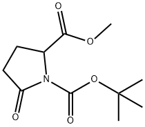 1-Boc-5-氧代吡咯烷-2-羧酸甲酯 结构式