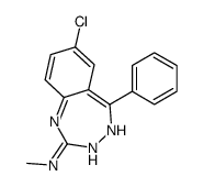 7-氯-N-甲基-5-苯基-3H-1,3,4-苯并三氮杂䓬-2-胺 结构式