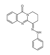 7H-Pyrido[2,1-b]quinazoline-6,11-dione, 8,9-dihydro-, 6-(2-phenylhydrazone) 结构式