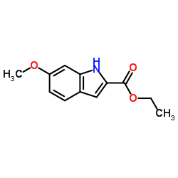6-甲氧基-2-吲哚羧酸乙酯 结构式
