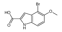 4-溴-5-甲氧基吲哚-2-羧酸 结构式