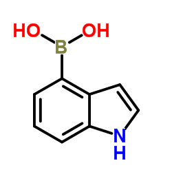 吲哚-4-硼酸 结构式