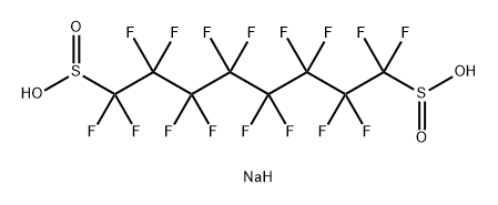1,8-Octanedisulfinic acid, 1,1,2,2,3,3,4,4,5,5,6,6,7,7,8,8-hexadecafluoro-, sodium salt (1:2) 结构式