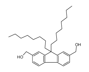 9,9-二辛基-9H-芴-2,7-二甲醇 结构式