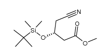 Butanoic acid, 4-cyano-3-[[(1,1-dimethylethyl)dimethylsilyl]oxy]-, methyl ester, (3R)- 结构式
