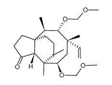 3a,9-Propano-3aH-cyclopentacycloocten-1(4H)-one, 6-ethenyloctahydro-5,8-bis(methoxymethoxy)-4,6,9,10-tetramethyl-, (3aα,4β,5α,6β,8β,9α,9aβ,10S*)- (9CI) 结构式